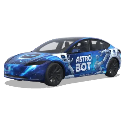 아스트로봇 (astro bot) – 테슬라 Model 3 랩핑