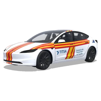 Автобус Titsa Тенерифе (Igual que un bus de titsa de Tenerife,) – оклейка Tesla Model 3