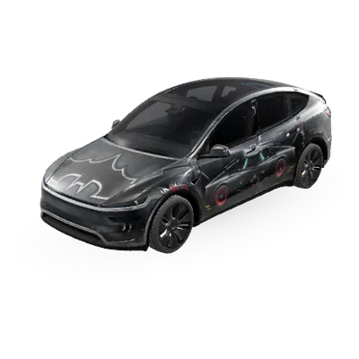 バットモービル (Batmobile) – テスラ Model Y L ラッピング