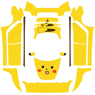 ピカチュウミーム (Pikachu meme) – テスラ Model 3 ラッピング