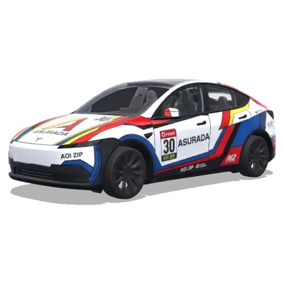 高智慧方程式阿斯拉達（Future GPX Cyber Formula ASURADA type） – 特斯拉 Model Y 塗裝