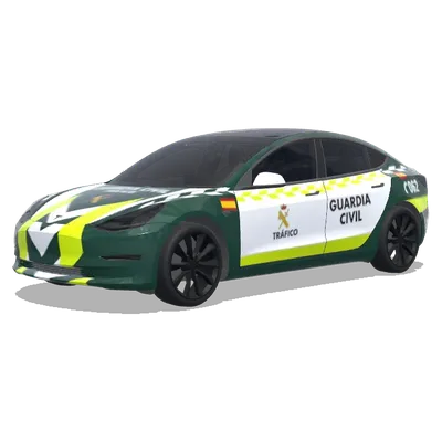 Гражданская гвардия Испании (Vehículo de guardia civil de trafico España) – оклейка Tesla Model 3