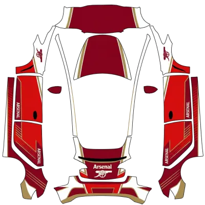 Arsenal Fc – Tesla Model 3 wrap