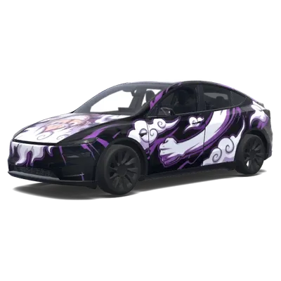 紫色雲朵路飛 – 特斯拉 Model Y 塗裝