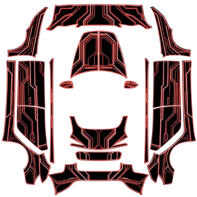 Red Tron – Tesla Model 3 wrap