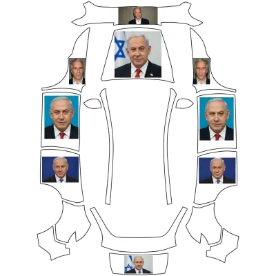 Биньямин Нетаньяху (benjamin netanyahu) – оклейка Tesla Model Y