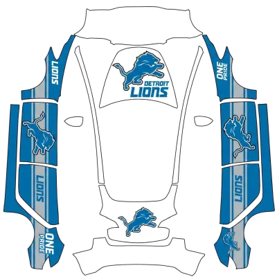 底特律雄獅（Detroit lions） – 特斯拉 Model 3 塗裝