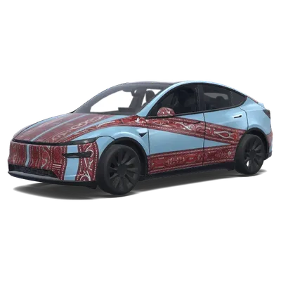 Envoltura Tribal Azul Glaciar – wrap para Tesla Model Y