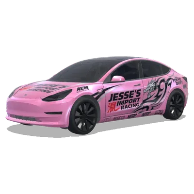 Pink S2000 (Fast and the furious pink s2000) – Tesla Model 3 Wrap