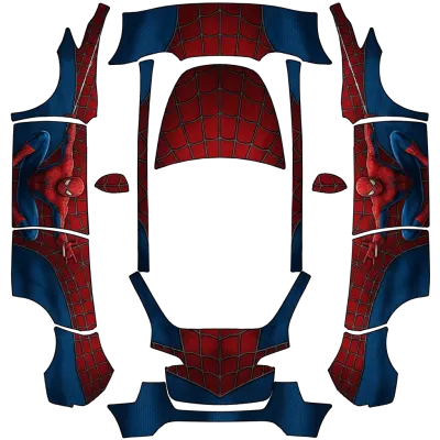 スパイダーマン 赤 (Spider man red) – テスラ Model Y ラッピング