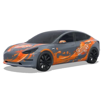 灰橙饮料风格 – 特斯拉 Model 3 涂装