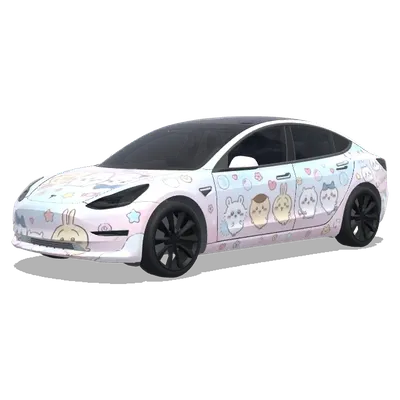 chiikawa – Tesla Model 3 wrap