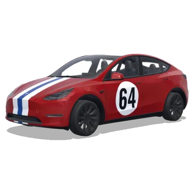 Red 64 Racer – Tesla Model Y wrap