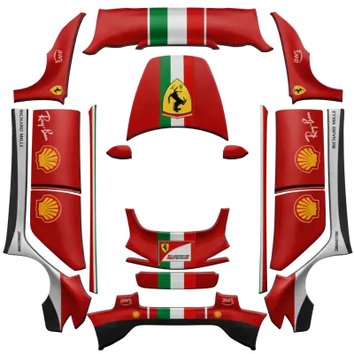 Ferrari (ita ferarri) – оклейка Tesla Model 3