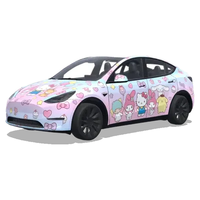 sanrio – Tesla Model Y wrap