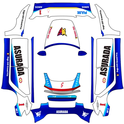 サイバーフォーミュラ アスラーダ (Cyber Formula Asurada) – テスラ Model 3 ラッピング