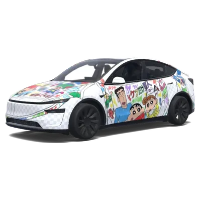 クレヨンしんちゃんファミリーラップ – テスラ Model Y ラッピング