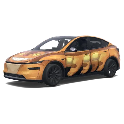 咧嘴笑的猫巴士特斯拉车身贴膜 – 特斯拉 Model Y 涂装