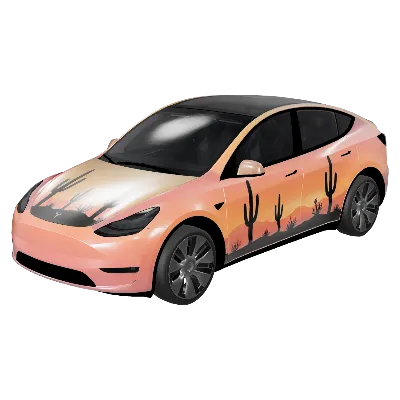 Arizona Sunset Desert – Tesla Model Y wrap