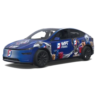 WPT Prime Blue Rush – Tesla Model Y wrap