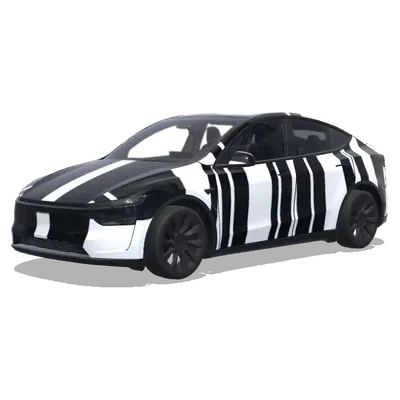 race stripes. Colors: black. – Tesla Model Y wrap