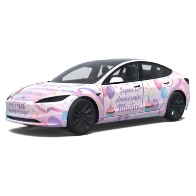 Maëline's 12th Birthday – Tesla Model 3 wrap
