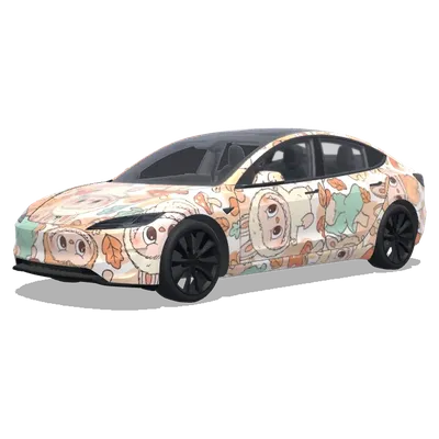 拉布布（Labubu.） – 特斯拉 Model 3 塗裝