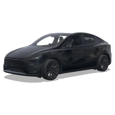 Waiting in the summer. Colors: black. – Tesla Model Y wrap