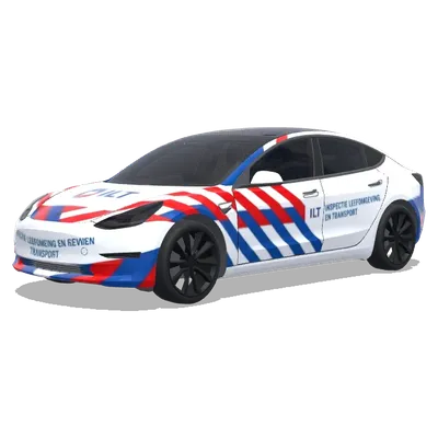dutch inspectie leefomgeving en transport ILT. – Tesla Model 3 wrap
