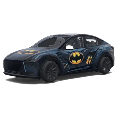 만화 스타일 배트모빌 (comic book style Batmobile.) – 테슬라 Model Y 랩핑