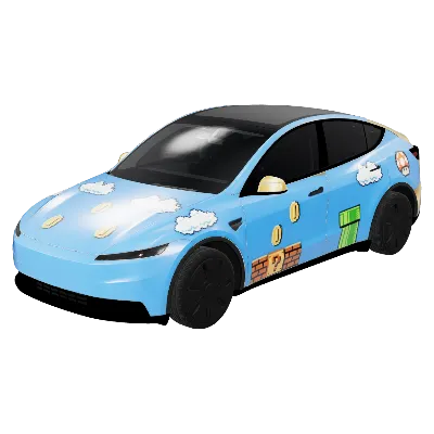 마리오 코인 모델 Y 주니퍼 기본형 (Mario Coin - Model Y Juniper Base) – 테슬라 Model Y 랩핑