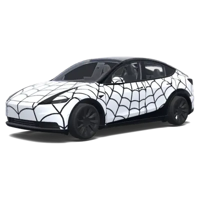 화이트 블랙 스파이더맨 (White and Black Spiderman.) – 테슬라 Model Y 랩핑