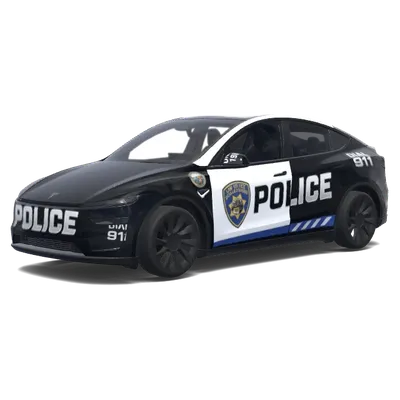 Black and White Police Patrol – Tesla Model Y wrap
