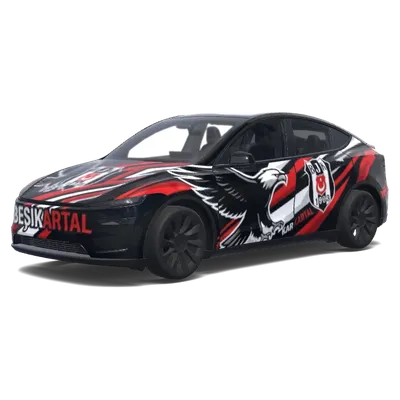 Beşiktaş Karakartal (Karakartal beşiktaş logolu bir dizayn istiyorum.) – Tesla Model Y Wrap