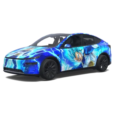 超サイヤ人ブルーベジータ (Super saiyan blue vegeta.) – テスラ Model Y ラッピング