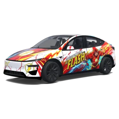 더 플래시 시리즈 스타일 (ein design von der serie the flash.) – 테슬라 Model Y 랩핑