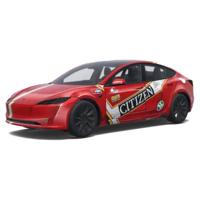 アキラ・モーターレッド (Akira moto red.) – テスラ Model 3 ラッピング