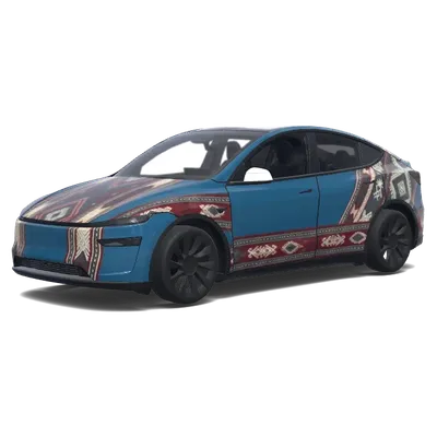 Ulos Sport Batak Toba – wrap para Tesla Model Y