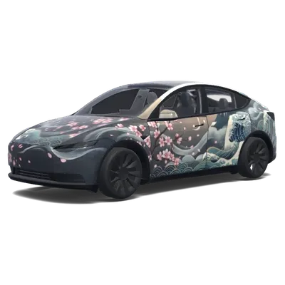 Japanisch Modern – Tesla Model Y Wrap