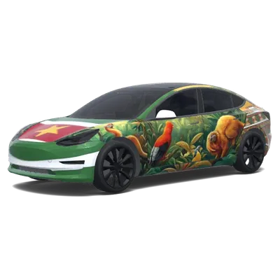 Suriname (Suriname.) – Tesla Model 3 Wrap