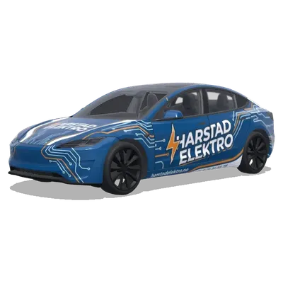 Harstad Elektro – оклейка Tesla Model 3