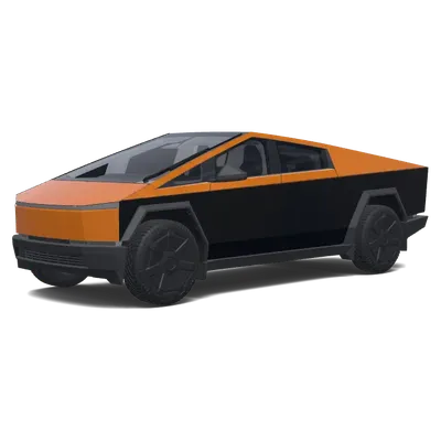 カスタムオレンジ (Replace the yellow with my custom orange color) – テスラ Cybertruck ラッピング