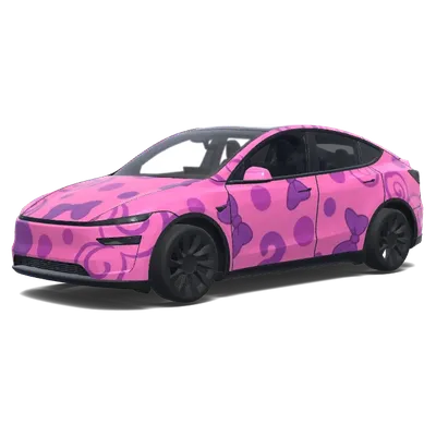 Minnie Mouse Stil Rosa – Tesla Model Y Wrap