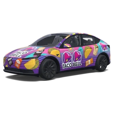 Taco Bell. – Tesla Model Y wrap
