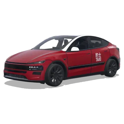 Hongkong Rotes Taxi (Hong Kong Red Taxi.) – Tesla Model Y Wrap