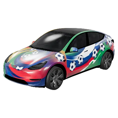 Global Soccer Frenzy – Tesla Model Y wrap