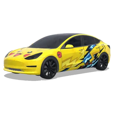 Pikachu. – Tesla Model 3 wrap