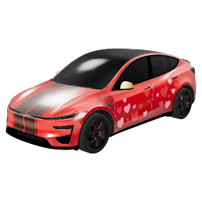 발렌타인 진홍 키스 (Valentine's Crimson Kiss) – 테슬라 Model Y 랩핑