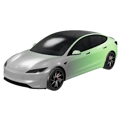 에메랄드 페이드 (Emerald Fade) – 테슬라 Model 3 랩핑