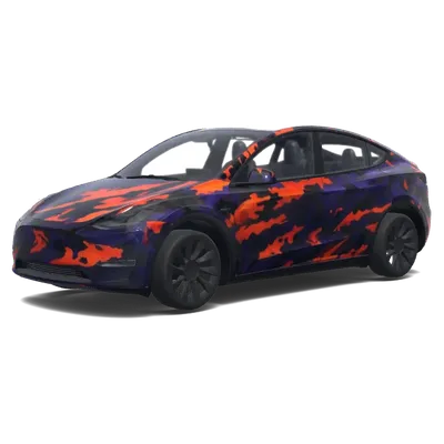 Höllen-Camouflage – Tesla Model Y Wrap